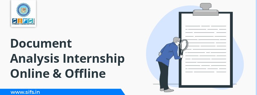Document Analysis Internship Online & Offline