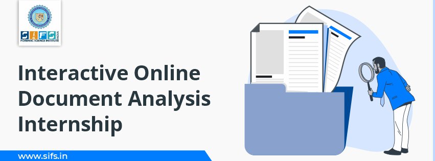 Interactive Online Document Analysis Internship