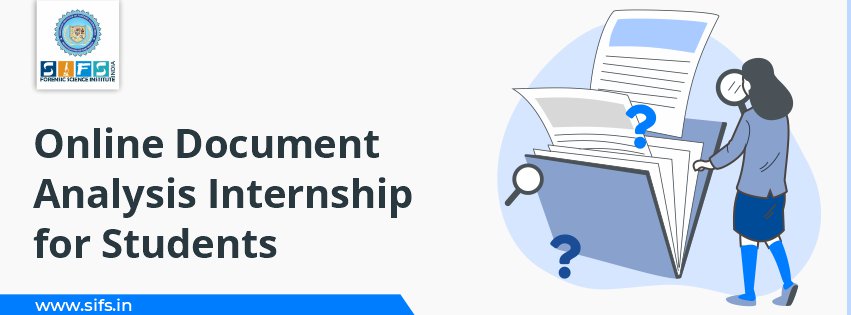Online Document Analysis Internship for Students