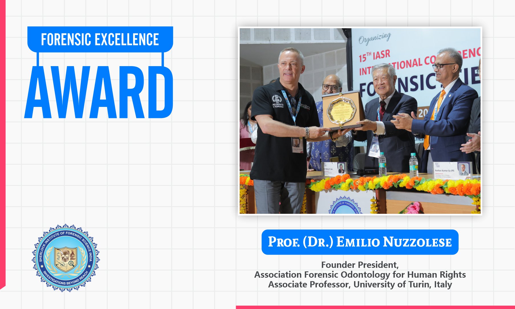 Prof. (Dr.) Emilio Nuzzolese : Forensic Excellence Award 2024