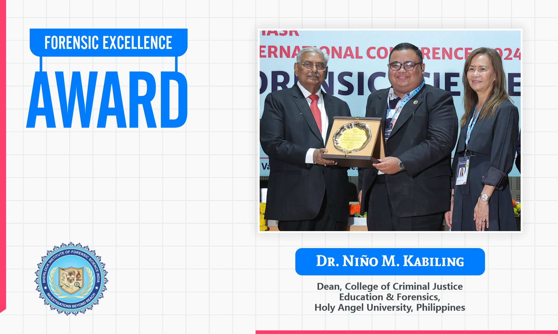 Dr. Niño M. Kabiling, RCrim. : Forensic Excellence Award 2024